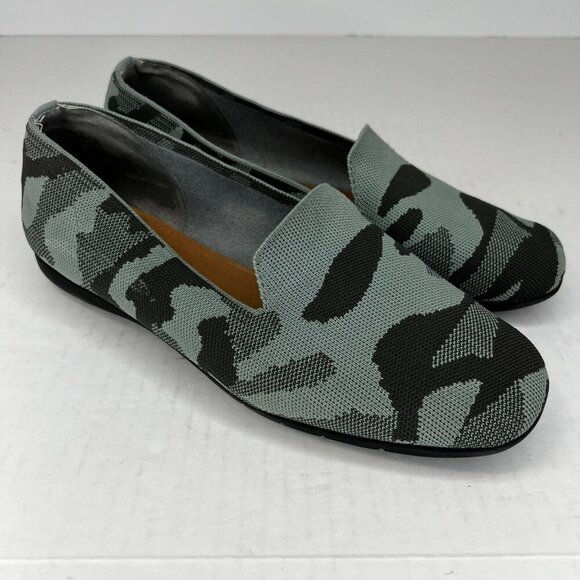 Comfortview Womens Size 10.5 Madie Camo Knit Slip-On Low Top Flats Loafers - Picture 2 of 9